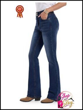 Tall Women's Bootcut Jeans Stretchy Denim Mid Rise 33" 35" 37" Inseam